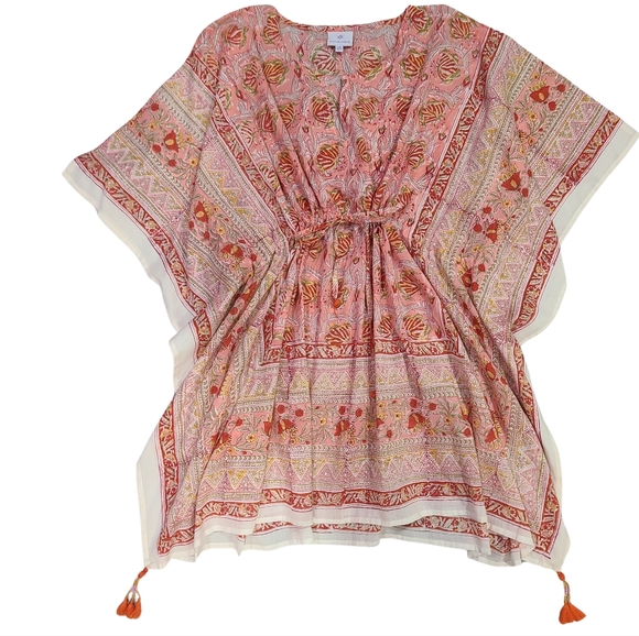 PAX PHILOMENA 'Sedona' Dress Kaftan As Seen In Southern Living Cotton OS/ALL - Picture 1 of 10